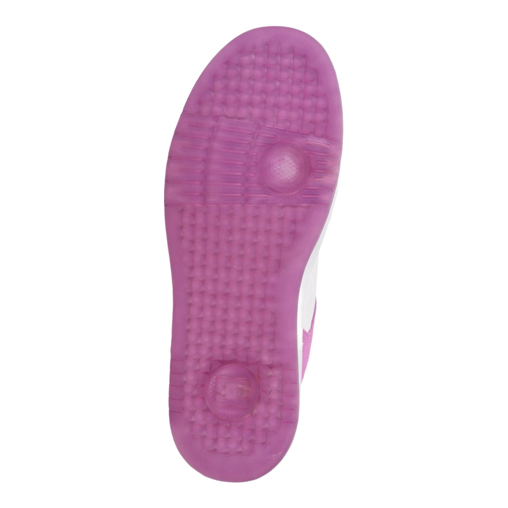 A pink outsole.